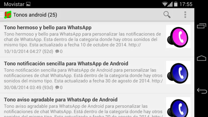 Tonos para Whatsapp android App screenshot 0